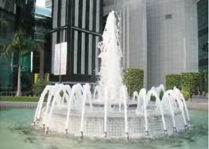 Fonte di danza di testa ugelli di acciaio inossidabile schiumante a getto per la musica Fonte, fontana stagno
