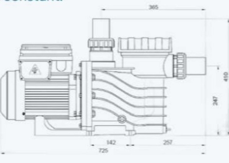 2023 EAKP100 Pompe per piscine da 1 CV