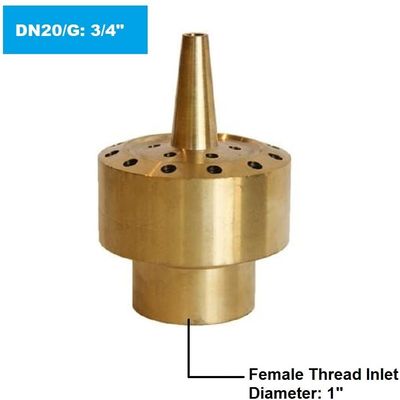 Ottone a 2 pollici 3 ugelli della fontana di dancing di Tires DN40