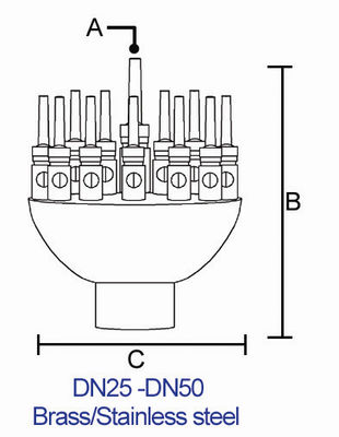 2020 nuovi 1,5" strati regolabili d'ottone di Chrome di vendita calda 3 fioriscono gli ugelli della fontana del fiore