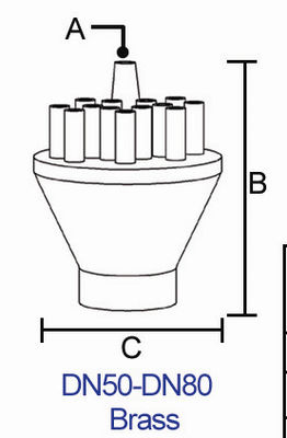 1,5" 2,5" teste di spruzzo d'ottone della fontana dell'ugello a getto della fontana della fucilazione di Concertrating