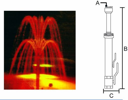 Teste di spruzzo della fontana di Cherry Blossom Fountain Nozzle Water di 2 strati di acciaio inossidabile
