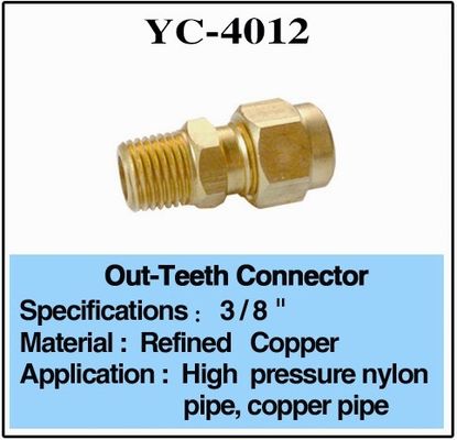 Ottone 1/4" connettore esterno della vite degli accessori per tubi della fontana
