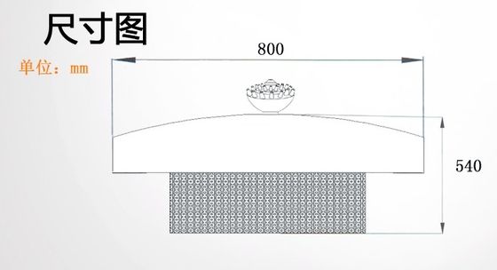 Fontana dell'acciaio inossidabile del giardino 800mm di progettazione grafica
