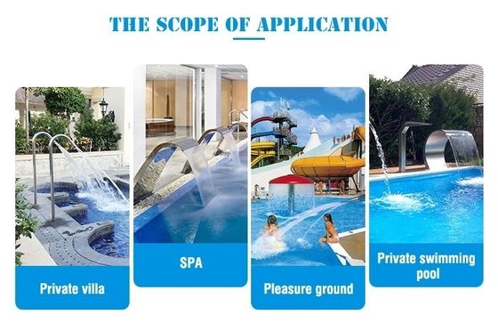 Getto della cascata dell'acciaio inossidabile dello SGS dell'argento ccc dello stagno della stazione termale
