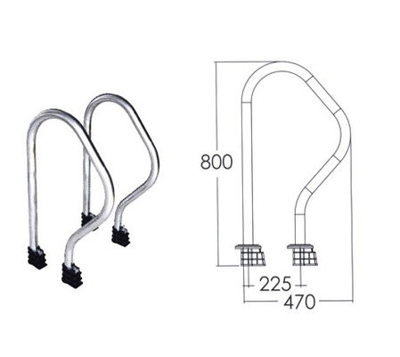 Tipo rotaie della flangia di punto della piscina dell'acciaio inossidabile 1.0mm