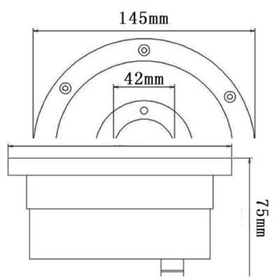 50000 ore di 145mm 12V 9W di luci subacquee della fontana