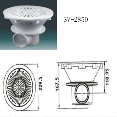 Copertura dello scolo del fondo della piscina dell'ABS con la flangia