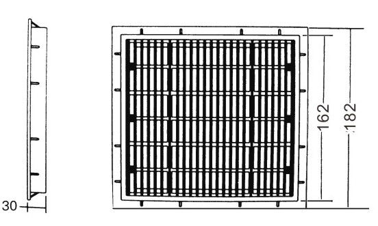 Piccolo scolo della grondaia della piattaforma dello stagno dell'ABS 16.2x16.2cm