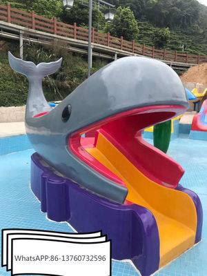 Anti acquascivolo UV della balena della vetroresina dell'attrezzatura del parco dell'acqua dei bambini