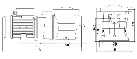 pompe della fontana della piscina 2HP