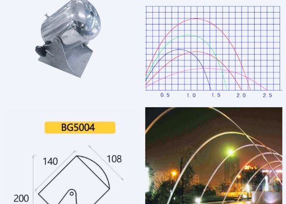 5004 l/h 14mm Jet Fountain Nozzle laminare di distanza 3000 di 1m