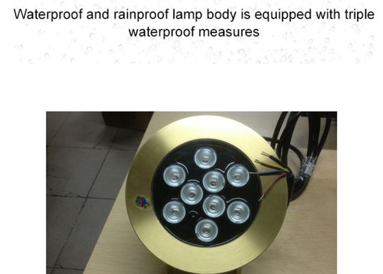 Gli accessori d'ottone 9W della fontana dello stagno hanno condotto le luci subacquee