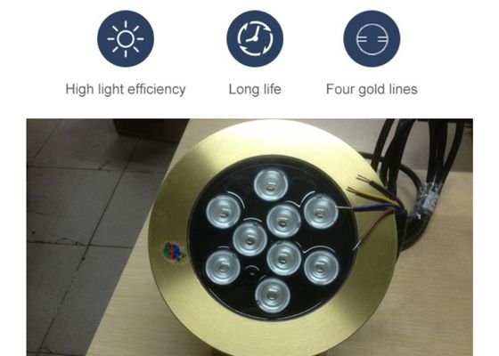 Gli accessori d'ottone 9W della fontana dello stagno hanno condotto le luci subacquee