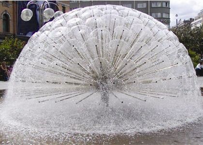 DN65 2,5" ugelli ballanti di cristallo della fontana DN80 di emisfero