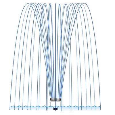 Teste di spruzzo a 1,5 pollici della caratteristica dell'acqua della corona 3D DN40 del gioiello