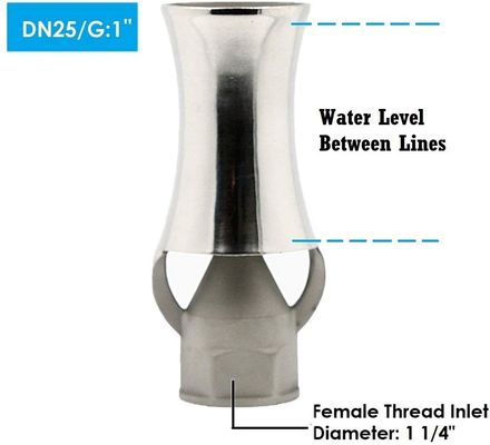 La fontana ballante di DN25 SS304 dota la testa dell'irrigatore d'un polverizzatore dello stagno