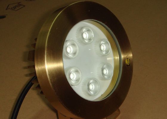 DMX512 2700K d'ottone 6W RGB ha condotto le luci subacquee dello stagno