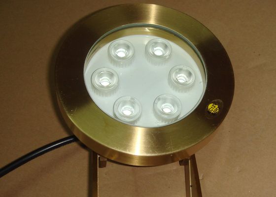 DMX512 2700K d'ottone 6W RGB ha condotto le luci subacquee dello stagno
