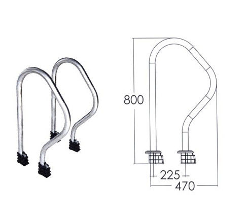 Tipo rotaie della flangia di punto della piscina dell'acciaio inossidabile 1.0mm