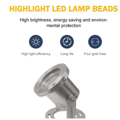 Luce subacquea della fontana dell'acciaio inossidabile IP68 DMX RGB LED